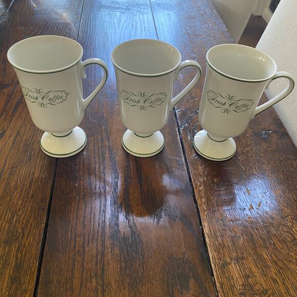Set of 3 Irish Whiskey St. Patricks Day Shafford Japan Bone China Green Gold - Picture 2 of 10